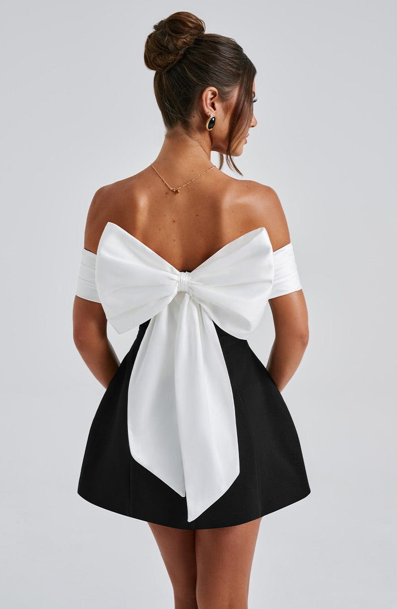 Delta Mini Dress - Black/White Babyboo Fashion Delta Mini Dress - Black/White Babyboo Fashion