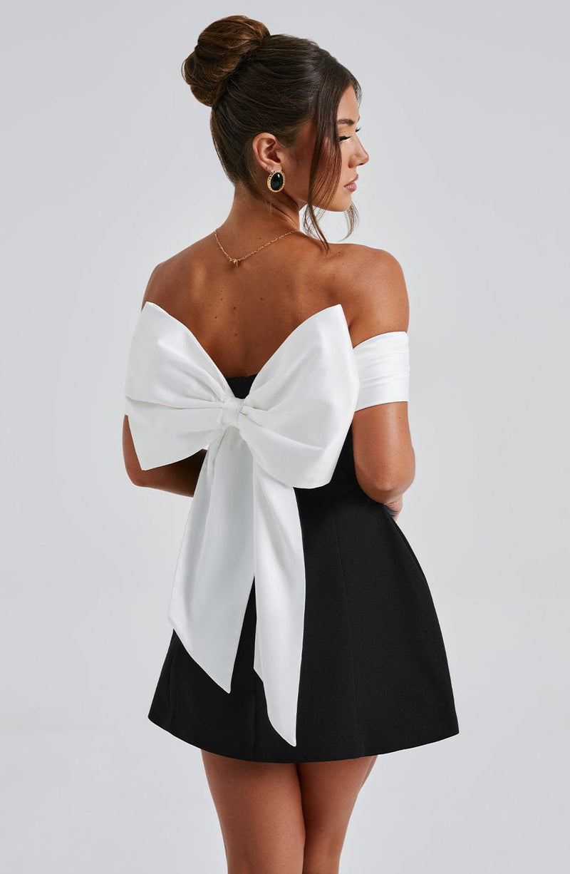 Delta Mini Dress - Black/White Babyboo Fashion Delta Mini Dress - Black/White Babyboo Fashion