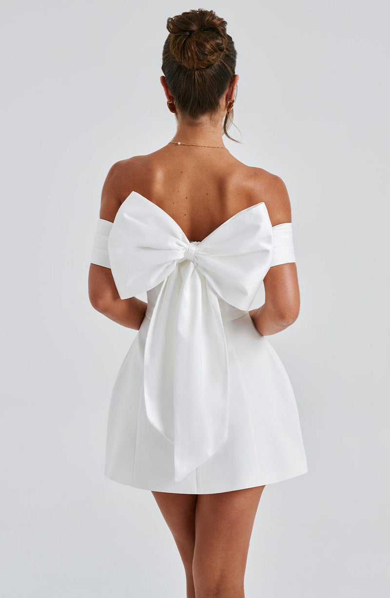 Delta Mini Dress - Ivory Babyboo Fashion Delta Mini Dress - Ivory Babyboo Fashion