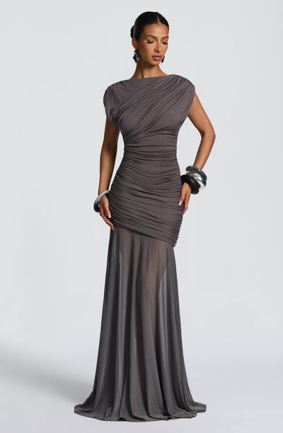 slim fit dress slacks Buy Grey Maxi Dress - Demelza Maxi Dress in Charcoal