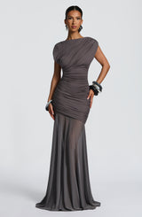 Demelza Maxi Dress - Charcoal Dress Babyboo Fashion Premium Exclusive Design