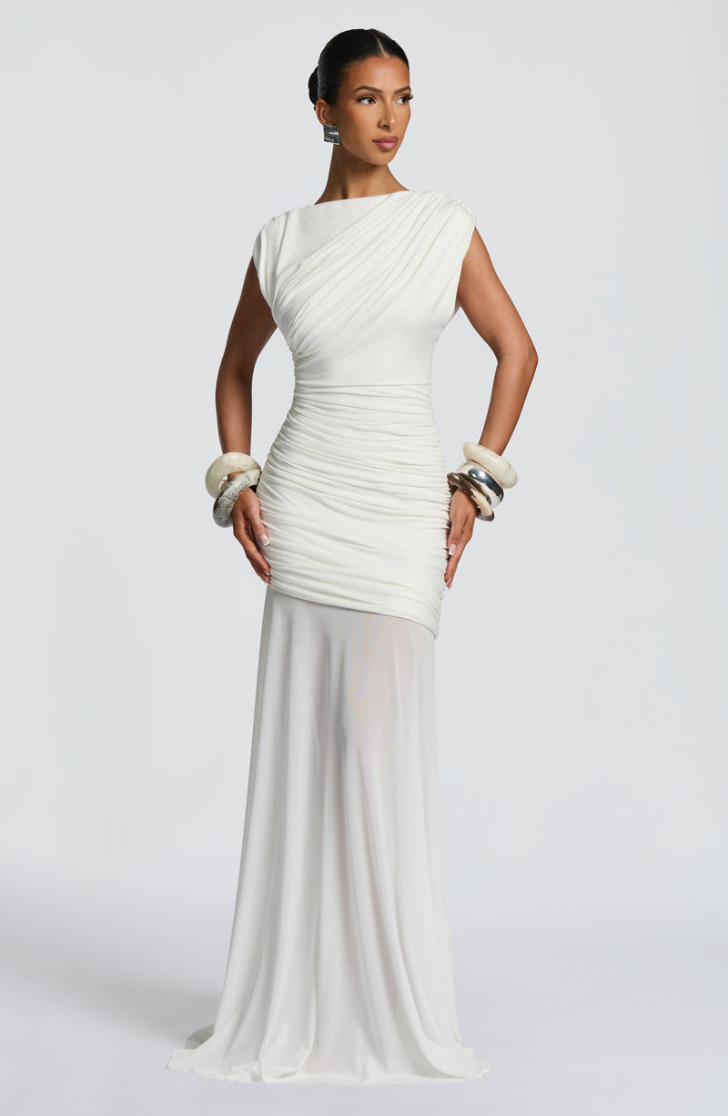 bebe white maxi dress Bebe Long Dress