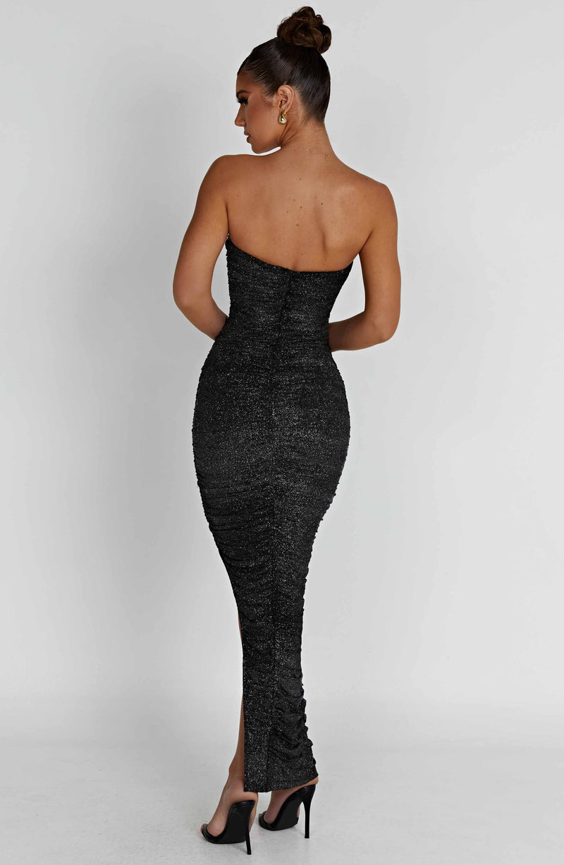 Demi Maxi Dress - Black Sparkle Dress Babyboo Fashion Premium Exclusive Design