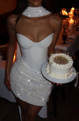 Denise Mini Dress - Ivory Dress Babyboo Fashion Premium Exclusive Design