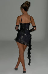 Dixie Mini Dress - Black Sparkle Dress Babyboo Fashion Premium Exclusive Design
