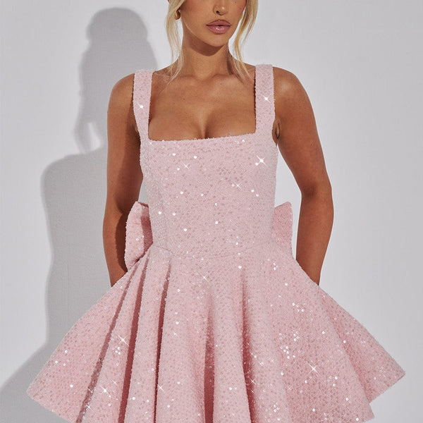 mini pink dresses Petal and Pup Women's Gardenia Halter Dress and more. Dorothy Mini Dress - Blush