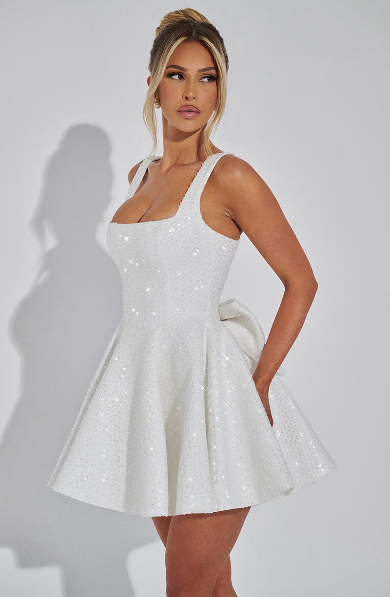 Ivory Dorothy Mini Dress, S Ivory Dorothy Mini Dress, S