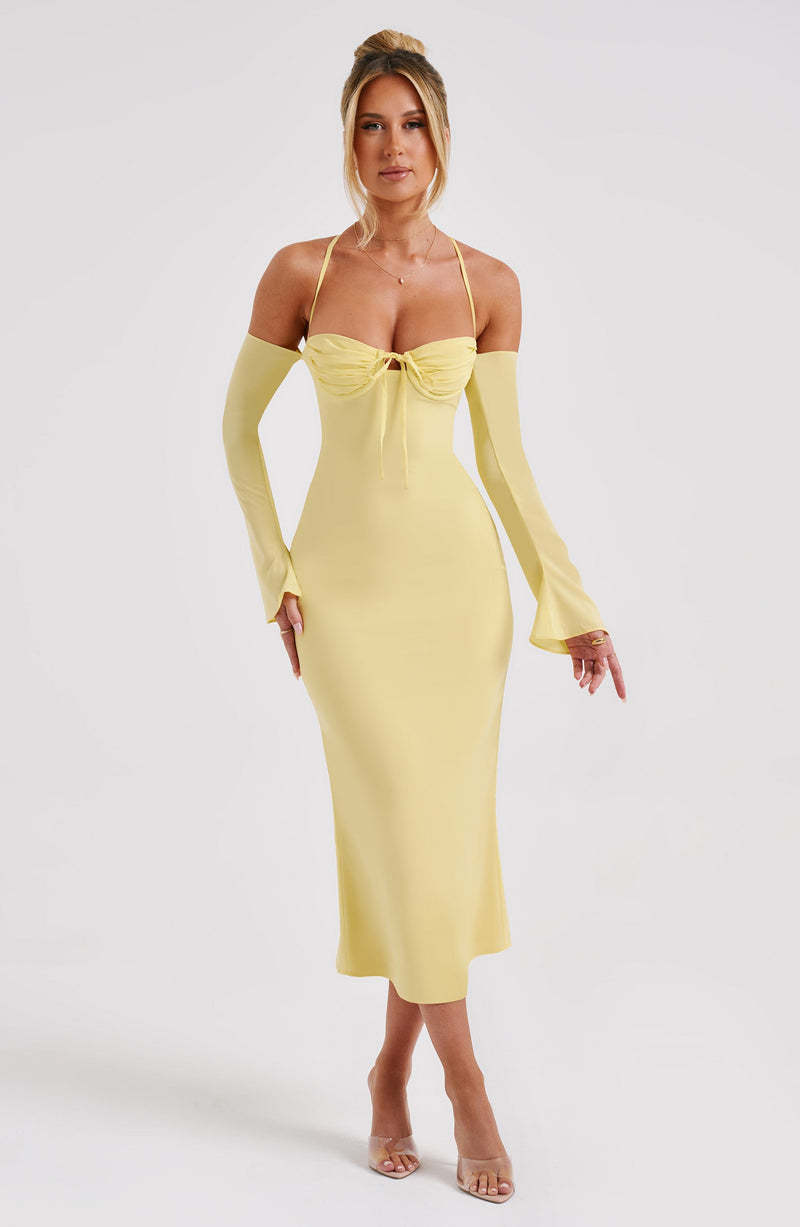 Dulce Midi Dress - Lemon Dress Babyboo Fashion Premium Exclusive Design