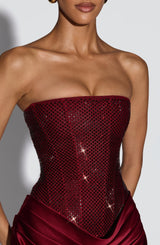 Ebony Mini Dress - Burgundy Dress Babyboo Fashion Premium Exclusive Design