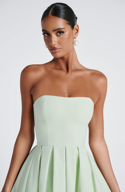 Edith Midi Dress - Mint | Tulle Lining | Babyboo Fashion Edith Midi Dress - Mint | Tulle Lining | Babyboo Fashion