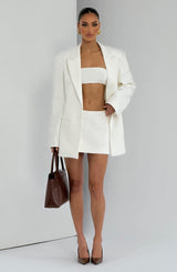 Edna Mini Skirt - Ivory Skirt Babyboo Fashion Premium Exclusive Design