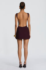 Edna Mini Skirt - Plum Skirt Babyboo Fashion Premium Exclusive Design