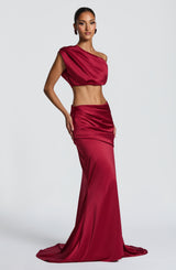 Edwina Top - Burgundy Tops Babyboo Fashion Premium Exclusive Design