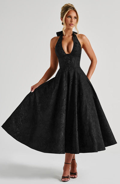 Effie Midi Dress - Black | Stylish Midi Dresses | Babyboo Fashion Effie Midi Dress - Black | Stylish Midi Dresses | Babyboo Fashion