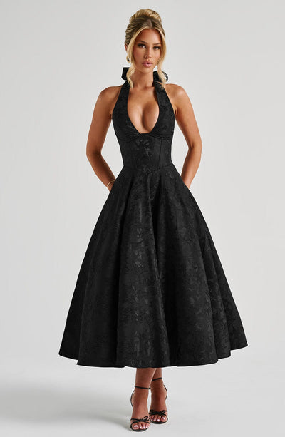 Effie Midi Dress - Black | Stylish Midi Dresses | Babyboo Fashion Effie Midi Dress - Black | Stylish Midi Dresses | Babyboo Fashion