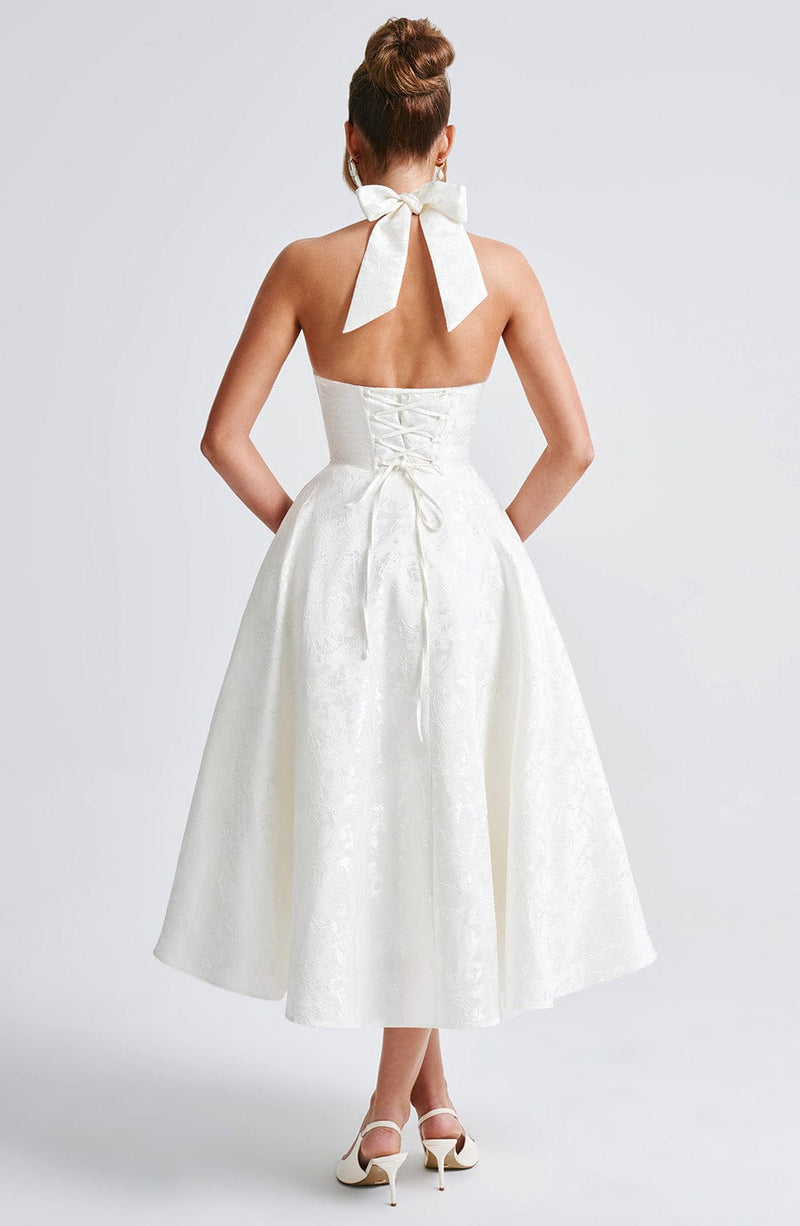 Effie Midi Dress - Ivory Babyboo Fashion Effie Midi Dress - Ivory Babyboo Fashion