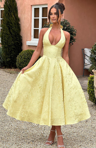 Effie Midi Dress - Lemon Effie Midi Dress - Lemon