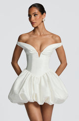 Eileen Mini Dress - Ivory Dress XS Babyboo Fashion Premium Exclusive Design