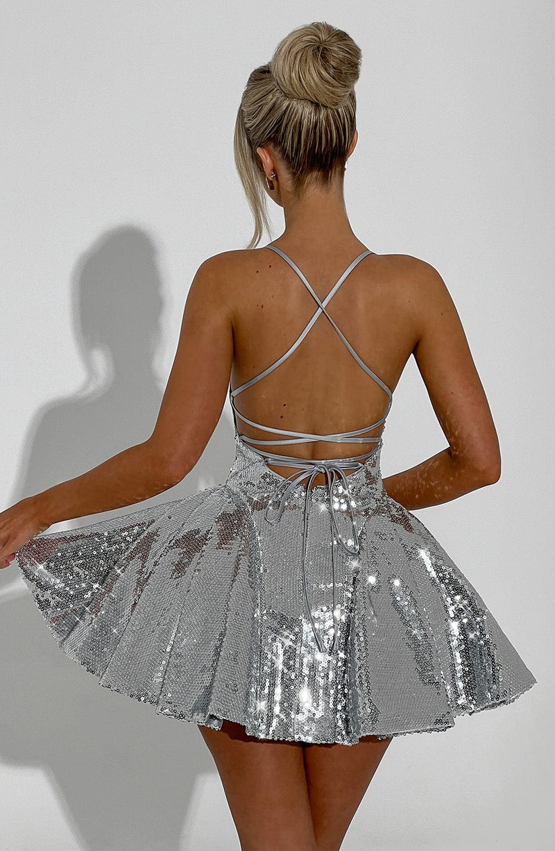 silver mini dress austin powers Austin Powers custom Costume by Custom Made Dress