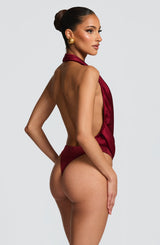 Eleni Bodysuit - Burgundy Bodysuit Babyboo Fashion Premium Exclusive Design