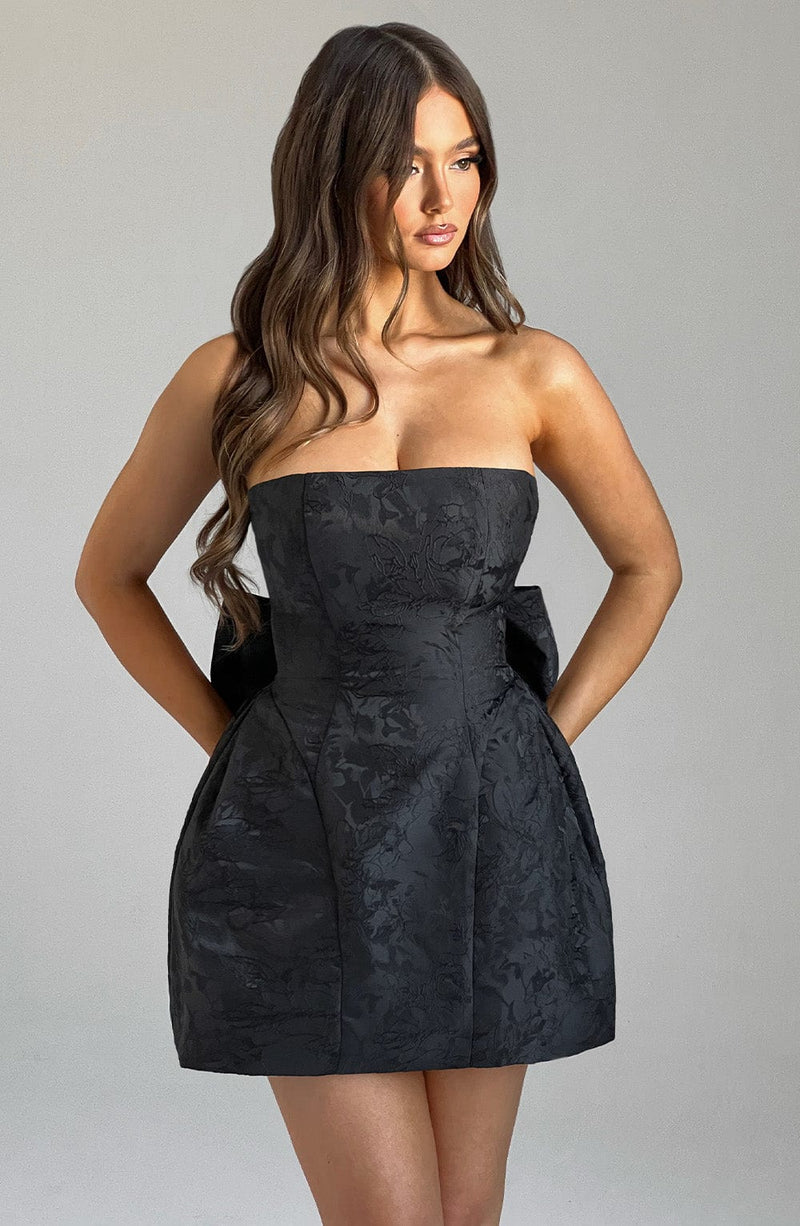 Elenora Mini Dress - Black Babyboo Fashion Elenora Mini Dress - Black Babyboo Fashion