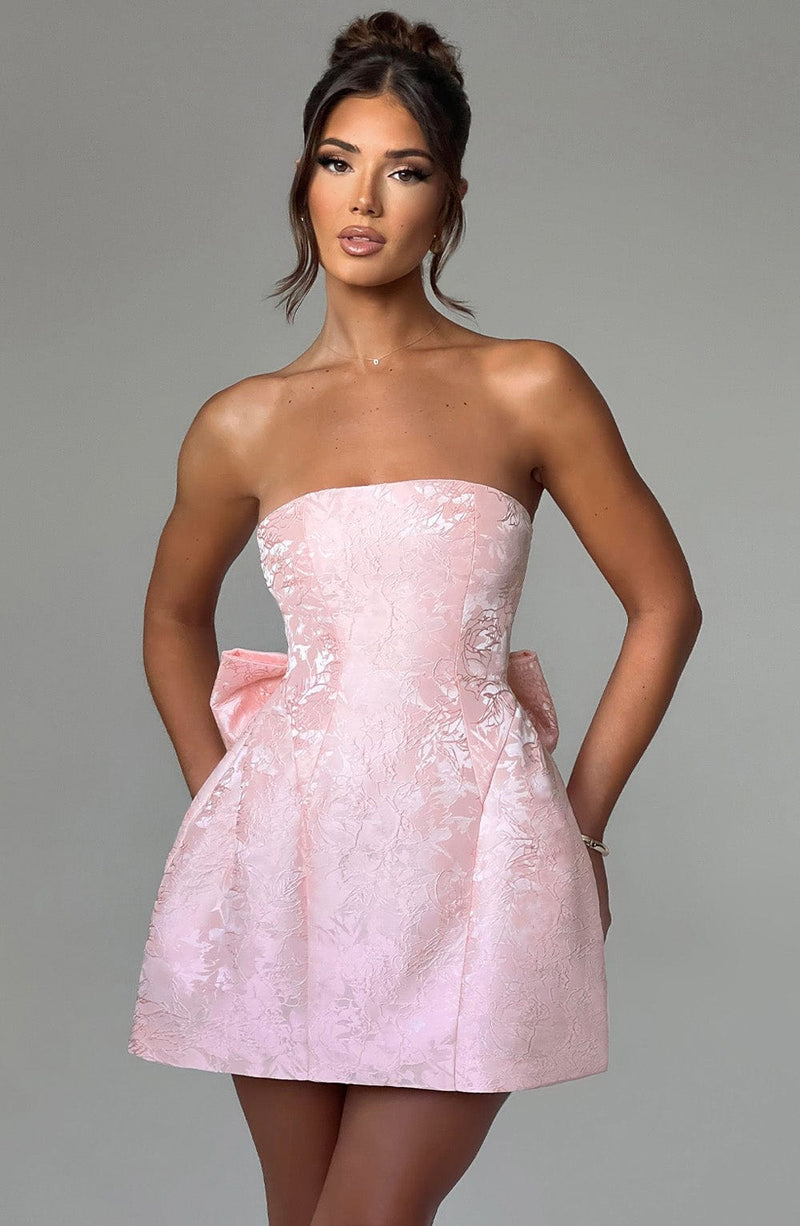 Elenora Mini Dress - Blush Babyboo Fashion Elenora Mini Dress - Blush Babyboo Fashion