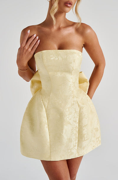 Elenora Mini Dress Lemon | Stylish Mini Dress | Babyboo Fashion Elenora Mini Dress Lemon | Stylish Mini Dress | Babyboo Fashion