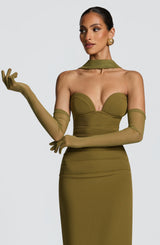 Eli Gloves - Deep Olive Accessories Babyboo Fashion Premium Exclusive Design