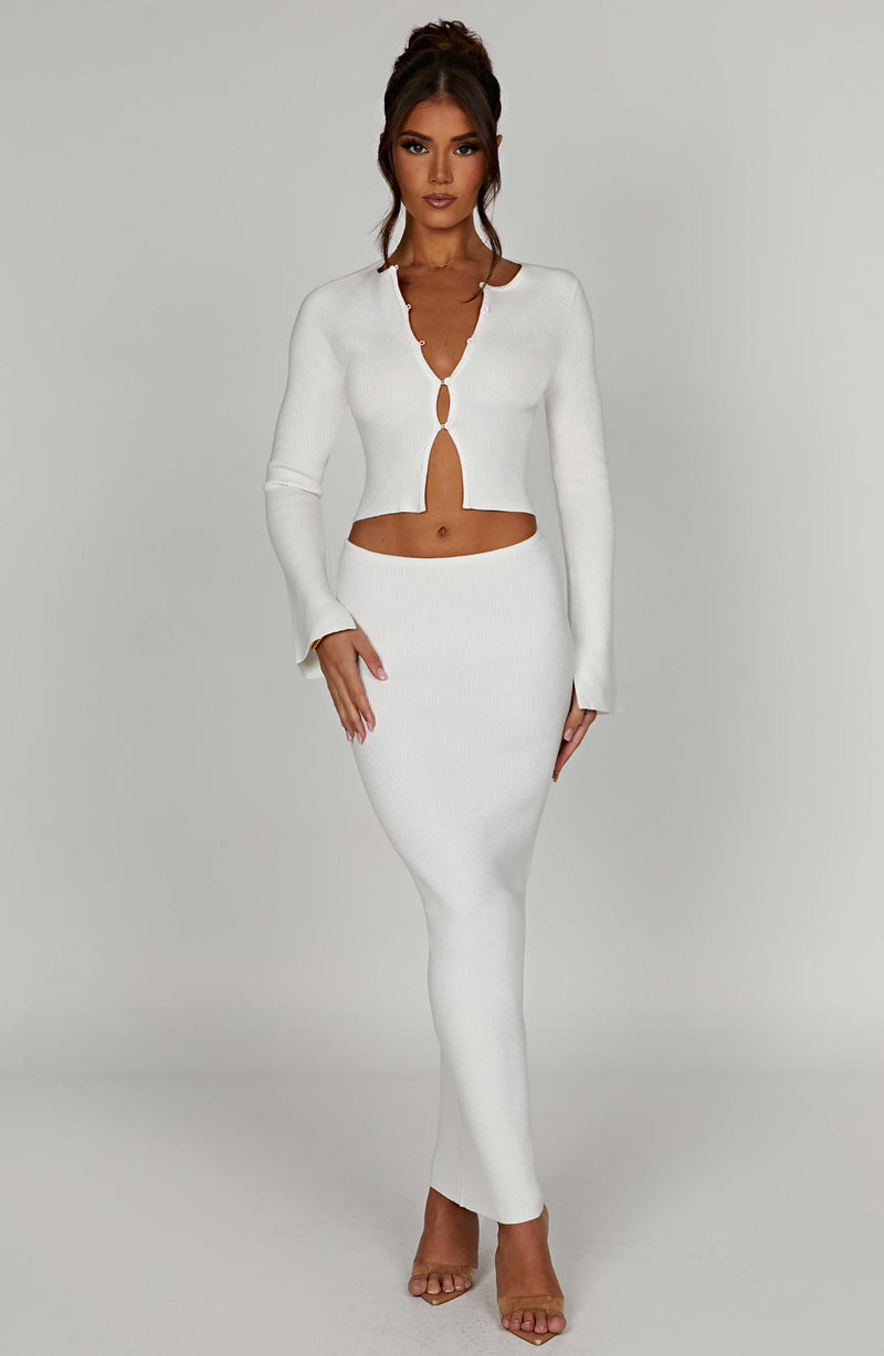 Elia Maxi Skirt - White Skirt Babyboo Fashion Premium Exclusive Design