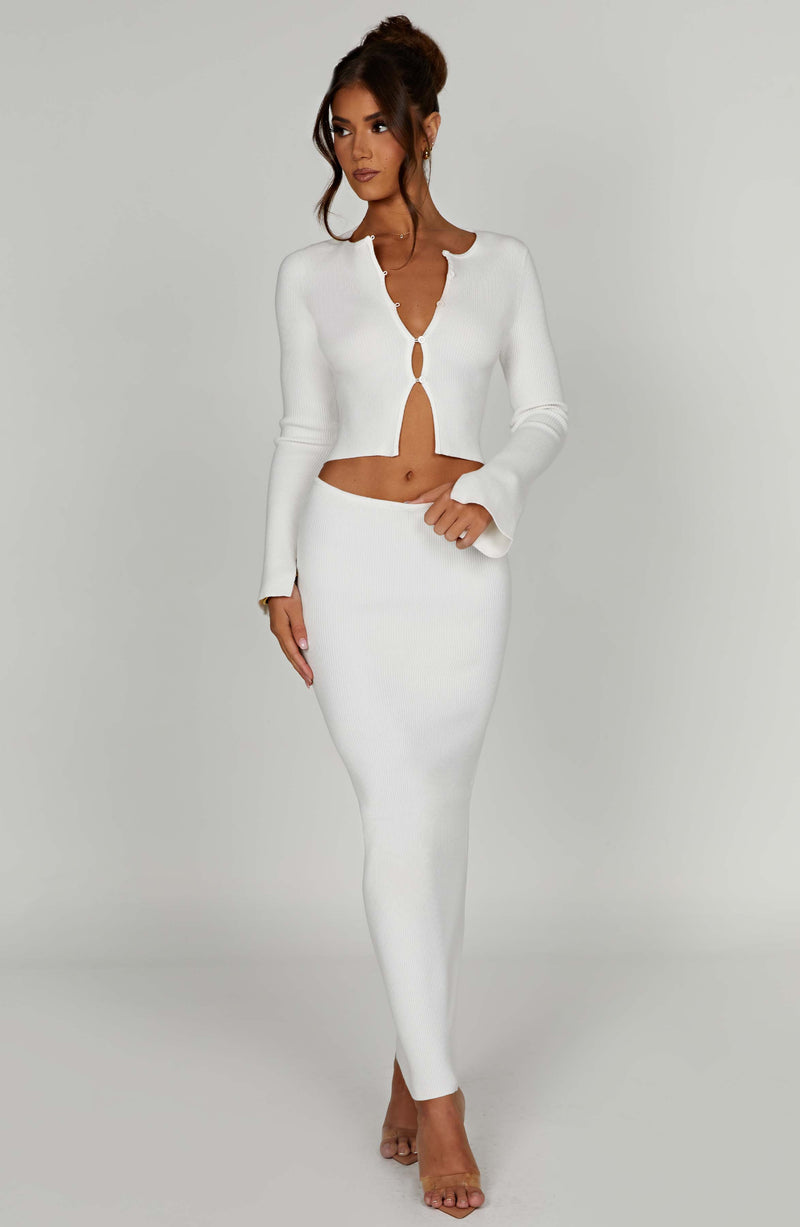 Elia Maxi Skirt - White Skirt Babyboo Fashion Premium Exclusive Design