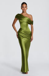 Ella Maxi Dress - Olive Dress Babyboo Fashion Premium Exclusive Design