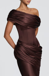 Ella Maxi Dress - Plum Brown Dress Babyboo Fashion Premium Exclusive Design