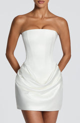 Ella Mini Dress - Ivory Dress Babyboo Fashion Premium Exclusive Design
