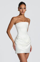 Ella Mini Dress - Ivory Dress Babyboo Fashion Premium Exclusive Design