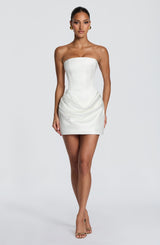 Ella Mini Dress - Ivory Dress Babyboo Fashion Premium Exclusive Design