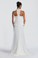 Ellie Lace Neck Veil - Ivory Accessories Babyboo Fashion Premium Exclusive Design