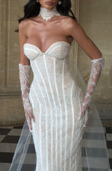 Ellie Lace Neck Veil - Ivory Accessories Babyboo Fashion Premium Exclusive Design