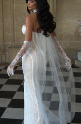 Ellie Lace Neck Veil - Ivory Accessories Babyboo Fashion Premium Exclusive Design