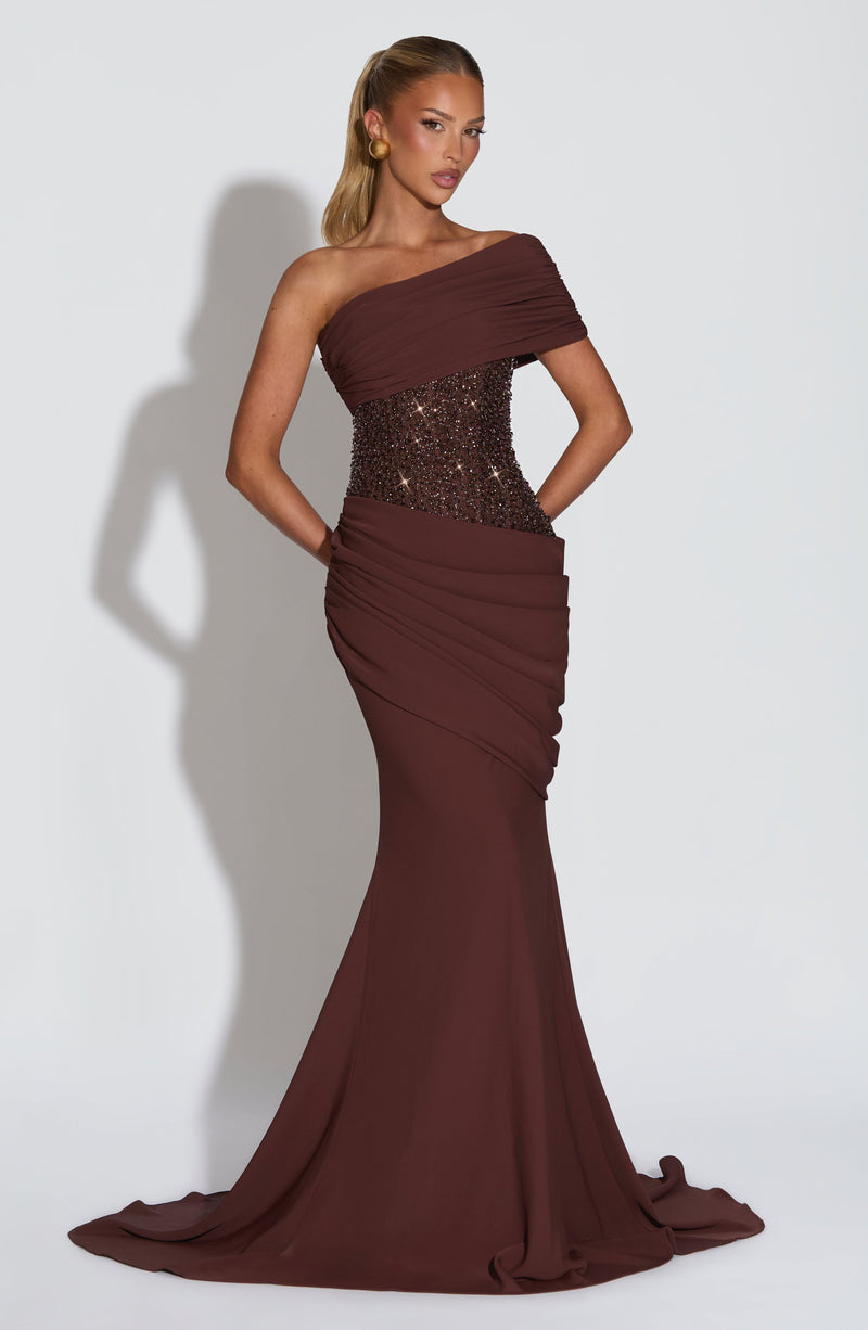 Babyboo Ellora Gown in Plum Brown Size S