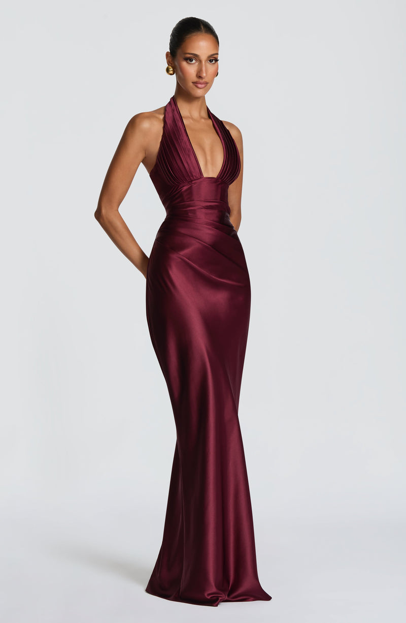 elowen ruffle maxi dress Elowen Lace Organza Ruffle Maxi Gown