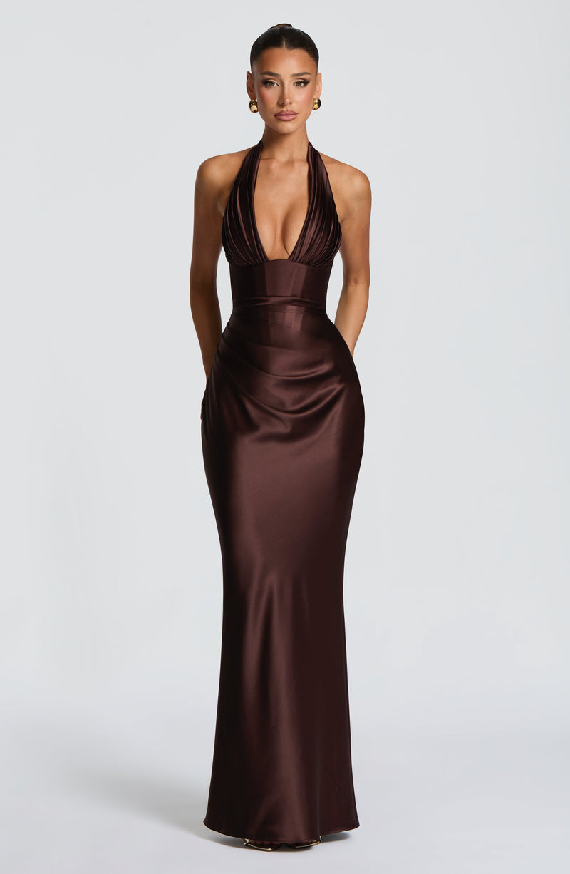Elowen Maxi Dress - Plum Brown Elowen Maxi Dress - Plum Brown