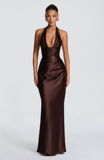 Plum Brown Maxi Dress