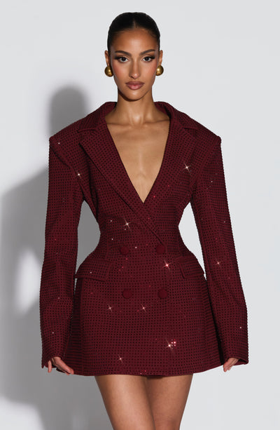 Sequin Dress Burgundy Blazer Dress Badgley Mischka Wine Sequin Wrap Over Silhouette Slitted Sleeves Sequin Dress Burgundy Blazer Dress Badgley Mischka Wine Sequin Wrap Over Silhouette Slitted Sleeves