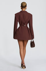 Elvira Mini Dress - Plum Brown Dress Babyboo Fashion Premium Exclusive Design