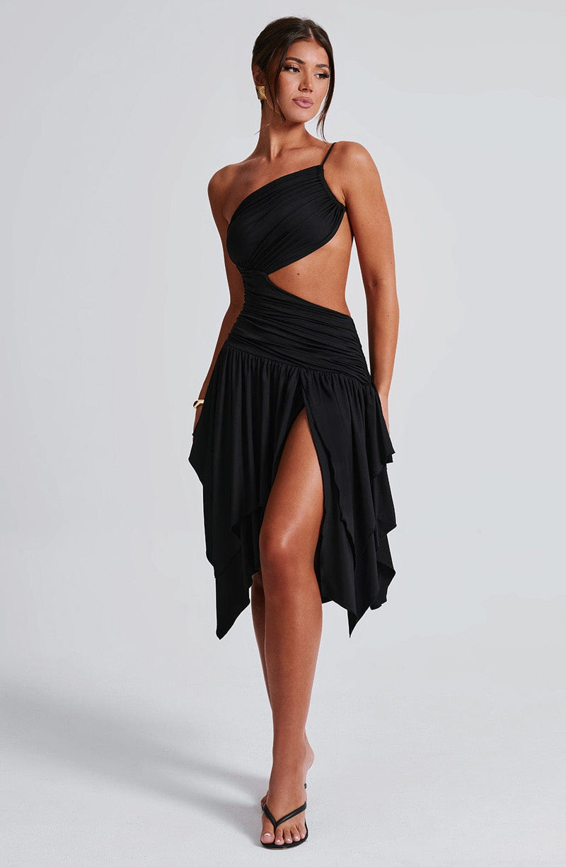 Emeline Midi Dress - Black Dress Babyboo Fashion Premium Exclusive Design