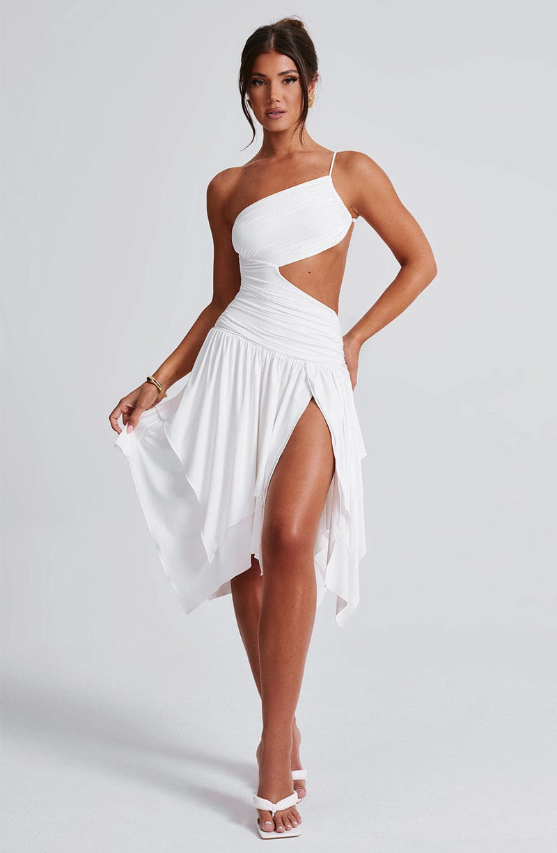 Emeline Midi Dress - White Dress Babyboo Fashion Premium Exclusive Design
