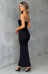 Emery Midi Dress - Jet Black Dress Babyboo Fashion Premium Exclusive Design