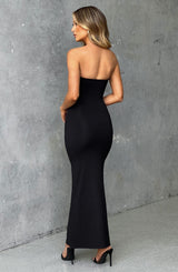 Emery Midi Dress - Jet Black Dress Babyboo Fashion Premium Exclusive Design
