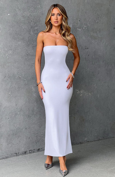 Emery Midi Dress - White Dress Babyboo Fashion Premium Exclusive Design