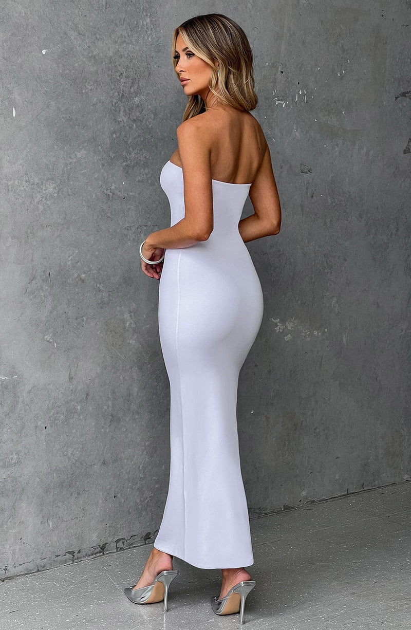 Emery Midi Dress - White Dress Babyboo Fashion Premium Exclusive Design